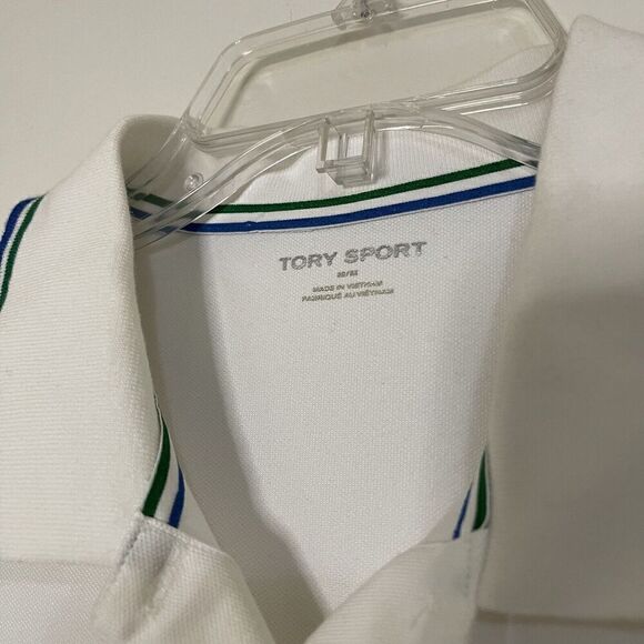 Tory Burch Sport white cotton sleeveless polo size medium - Picture 6 of 6
